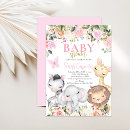 Recherche de safari baby shower fille invitations Animal zoo