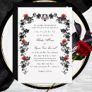 Recherche de gothiques de mariage invitations Noir et rouge