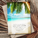 Recherche de plage mariage invitations Tropical
