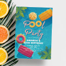 Recherche de natation anniversaire invitations Tropical