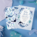 Zoek naar zeepaardje uitnodigingen Blauw