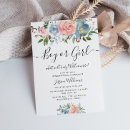 Recherche de floral gender reveal invitations Garçon ou fille