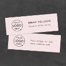 Zoek naar drink tickets visitekaartjes Logo