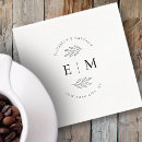 Zoek naar eigen naam servetten Zwart wit