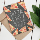 Recherche de anniversaire de pizza cartes invitations mignonette