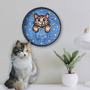 Recherche de drôle de chat horloges Pour animaux