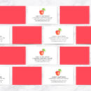 Recherche de pomme rouge cartes visite Retour à l'école