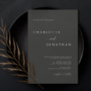 Recherche de moderne minimaliste mariage invitations Automne