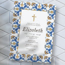 Recherche de vintage baptême invitations Bleu