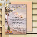 Recherche de plage hawaïen coucher soleil mariage invitations Océan
