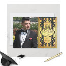 Recherche de 1920s party invitations Noir et or