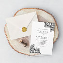 Recherche de design botanique noir invitations Contemporain