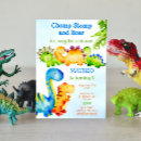 Recherche de watercolor dinosaur invitations Triceratops