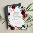 Recherche de bordeaux et bleu marine mariage invitations Couple
