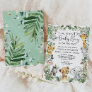 Recherche de jungle animals baby shower invitations Safari