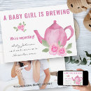 Recherche de théière rose invitations Mother to be
