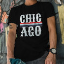 Recherche de vintage chicago tshirts Rouge
