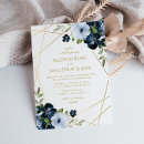 Recherche de floral bleu mariage invitations Élégant