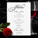 Recherche de noir et blanc mariage menus Du dîner
