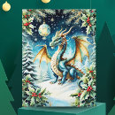 Recherche de noël houx cartes postales Bleu