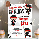 Zoek naar ninjas uitnodigingen For kids