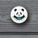 Recherche de fleur lotus de boutons et poignées de porte Blanc