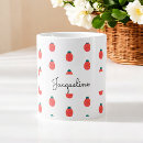 Recherche de motif coccinelle tasses Rouge