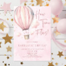 Recherche de montgolfière anniversaire invitations Girl