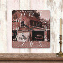 Recherche de grange rouge horloges Rustique