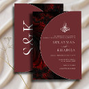 Recherche de blanc et rouge mariage invitations Initiales