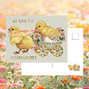 Recherche de poussin vintage pâques cartes Pour enfants
