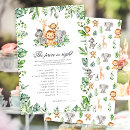 Recherche de safari baby shower games Animaux de la jungle