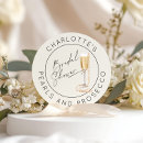 Recherche de champagne bridal shower autocollants Élégant