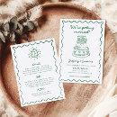 Recherche de funky mariage invitations Vert