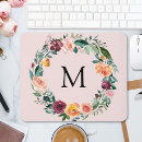 Recherche de lettre tapis souris Floral