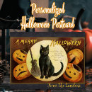 Recherche de illustration de chat noir cartes postales Antique