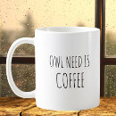 Recherche de hibou noir et blanc tasses Chouette