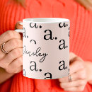 Recherche de rose name tasses Monogramme