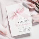 Recherche de pink bow anniversaire invitations Rose pâle