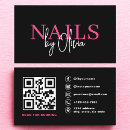 Recherche de nail artist cartes visite Code qr