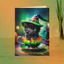 Recherche de note de cartes halloween Chat