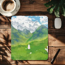 Recherche de vue montagne tapis souris Vert