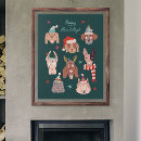 Recherche de noël de chien posters Festif