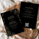 Recherche de noir mariage invitations Calligraphie