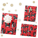 Recherche de chat noir et blanc papier cadeau Chaton