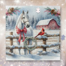 Recherche de cheval blanc puzzles Noël