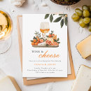 Recherche de partie de fromage de vin invitations Décontracté