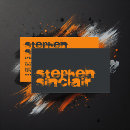 Recherche de orange et noir cartes visite Moderne