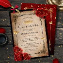 Recherche de noir rouge et or invitations Pour elle