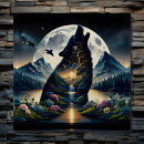 Recherche de double exposition posters Loup